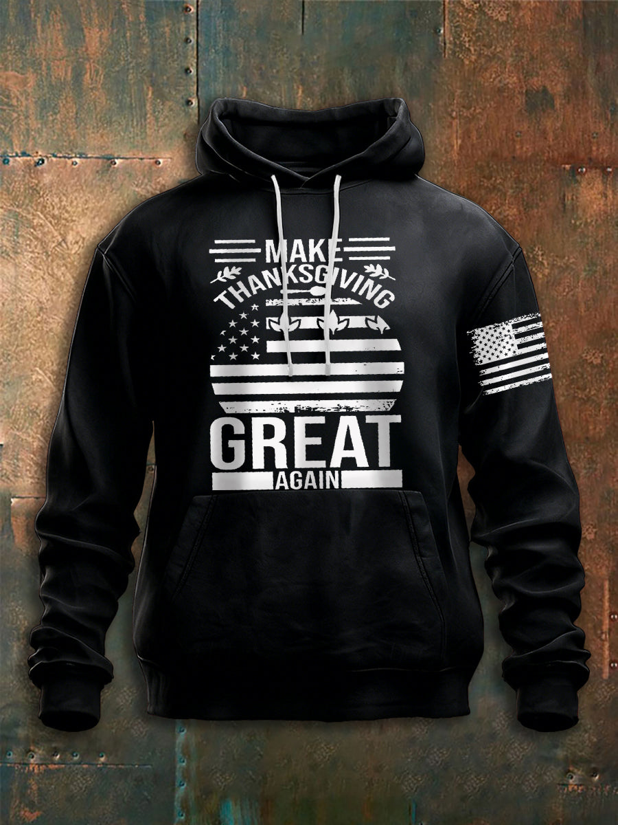 Men's Thanksgiving Loose Long Sleeve Hoodie