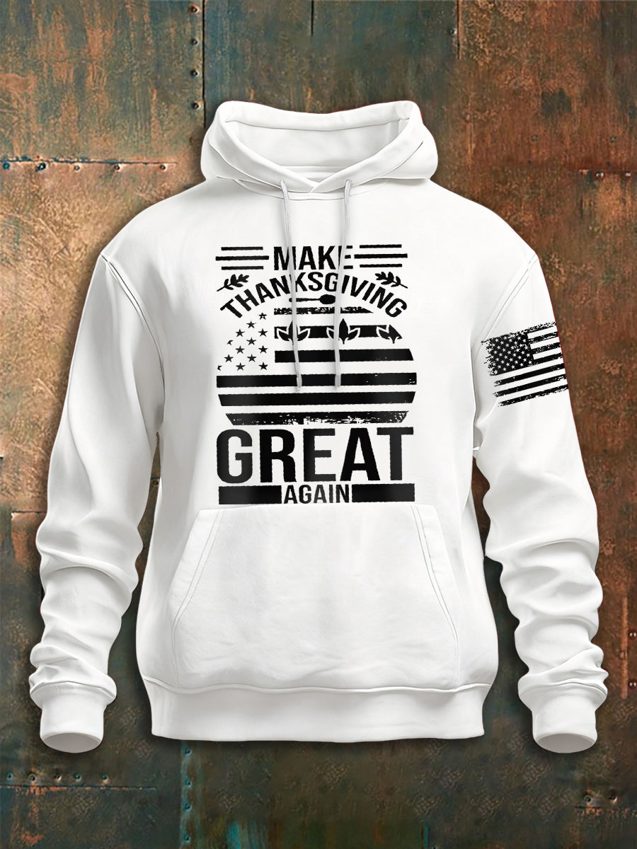 Men's Thanksgiving Loose Long Sleeve Hoodie