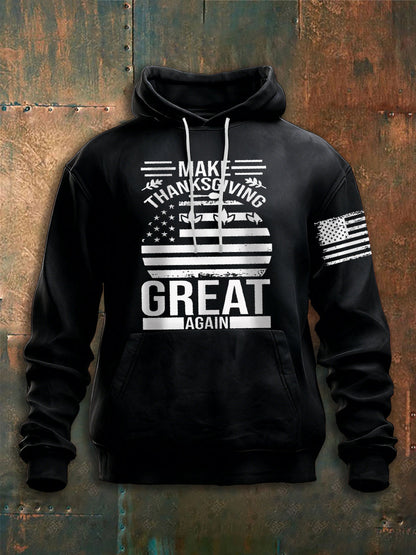 Men's Thanksgiving Loose Long Sleeve Hoodie