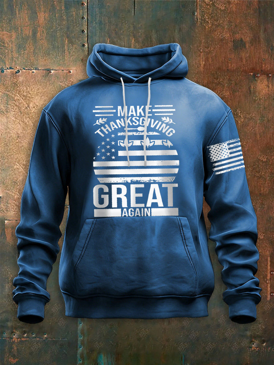 Men's Thanksgiving Loose Long Sleeve Hoodie