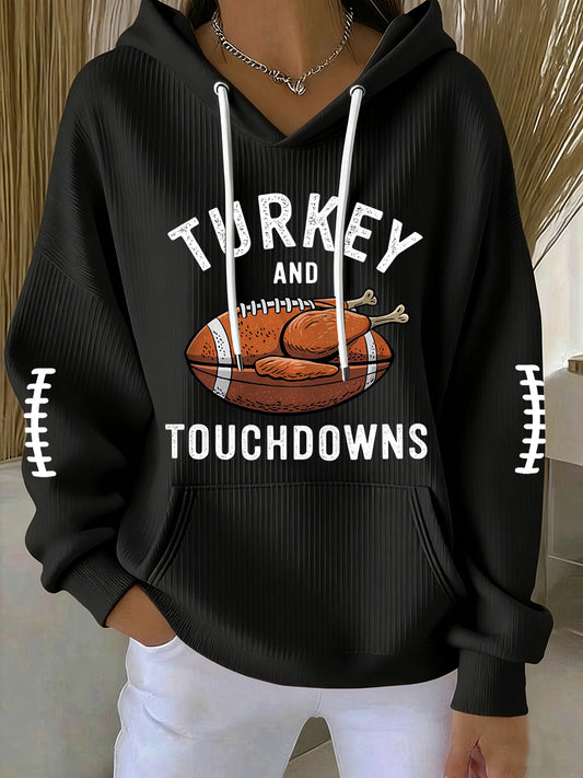 Women's Turkey And Touchdowns Hoodie
