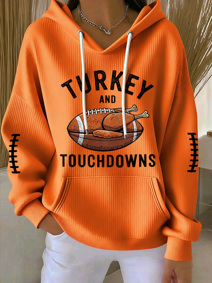 Women's Turkey And Touchdowns Hoodie